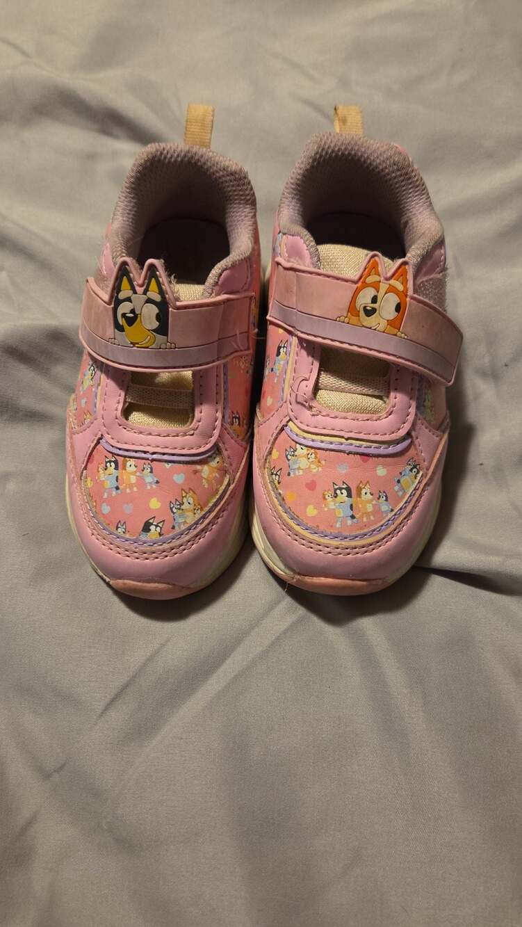 Bluey & Bingo Toddler Girl Pink Light Up Athletic Sneakers